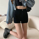 Xiangyi lover black tight high-waisted denim shorts for women summer 25 new style outer wear sports ultra-short A-line casual hot pants black small and tall people can wear M size recommended 95-105 Jin Jin equals 0.5 kg