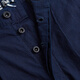 DENHAM men's new retro trendy fashion simple blue cotton linen blend cropped pants loose men's pants casual carrot pants BLUE M 170/74A