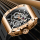 
Bugatti (BONEST GATTI) German Phantom Speed ​​Mechanical Watch Fully Automatic Hollow Men's Watch Valentine's Day Gift for Boyfriend Mechanical Yellow Panoramic Back BG9903-A3