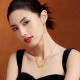 Liufu Jewelry Light and Shadow Gold Gold Gold Gold Gold Flores y collar de oro Brocade Cabila a precios 0113333UA 6.71 gramos (incluido el costo de mano de obra 1,047 yuan)