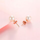 Trendy Acer to Simple 18K Gold Pearl Earrings Color Gold Women's Earrings for Girlfriend's Birthday Gift One Pair