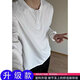 Jian Xingheng gray Henry neck long-sleeved T-shirt men's spring and autumn American T-shirt waffle loose casual inner base shirt gray plush 1381 XL 120-140Jin [Jin equals 0.5 kg]