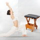 Theratools Zen Soft Folding Chanrou Stool New Solid Wood Portable Yoga Pilates Exercise Stool Petal Pad Gray Large Chanrou Stool
