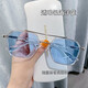 Zuo Sanfei's new Douyin Chen Weiting sunglasses men's driving glasses ultraviolet Korean style scumbag handsome trendy domineering sunglasses transparent gray silver light gray to dark gray high cost-effective sunglasses + mirror bag + mirror cloth