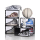 6-sided full hard shoe box storage box AJ sneakers anti-oxidation shoe cabinet transparent shoe plastic acrylic hat box shoe wall side opening white 10 pieces (about size 46 high-top sneakers) 33x27x21cm