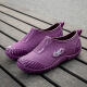 Fashionable Japanese rain boots for women, short rain boots for outdoor work, waterproof non-slip shoes, rubber shoes, flat-soled pull-on shoes, purple 36