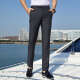 TRIES trousers for men, breathable floral gray yarn business casual trousers, smooth and not easy to wrinkle 50202E3520 black gray 34/88 (175/86A)