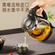 Teapot, tea water separation, large-capacity household glass teacup, office tea set, 1000mL teapot + 4 lotus cups