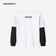 Converse [Transformers Joint Marke] Converse Children's Clothing Autumn Base Hemd Jungen Langarm T-Shirt CNVB-FF-G693 Pure White 140 /68 [Vorgeschlagene Höhe 128-140 cm]