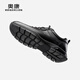 Aokang fashion casual leather shoes men's cowhide shock-absorbing comfortable versatile commuting shoes black size 41