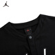 NIKE JORDAN Nike AJ children's short-sleeved shirt summer new pure cotton children's baseball jersey black 160/80 recommended height 158-170cm
