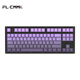 Belly Spirit MK870pro 87 Taste Obsidian Blackberry Side Mechanische Tastatur Drei-Mode-Obsidian Bluetooth Kabel verdrahtet Bluetooth Customized Computer Game Office Drei-Mode-Obsidian-Purple Qi Donglai Box Red Achse V2