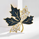DEMURE crystal maple leaf brooch men's brooch pin high-end gift for husband temperament simple shirt decoration