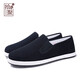 Shiju Herbst neuer Stil alter Peking-Stoffschuhe Herrenfußabdeckung Traditionelle Stoffschuhe Wollmaterial High-End-Männerschuhe ältere Vater Schuhe 12806 Schwarz 39