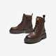 Botas de Bata Martin para el centro comercial de invierno para mujeres New Cow Wide British British British Boots Versátiles Boots AGC41DD4 Marrón Color - Single 37