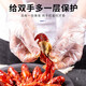 JIAMAN disposable gloves removable thick thick gloves dining table picnic eating crayfish PE sanitary gloves 1 pack of 100 pieces