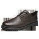 Nuevos productos para zapatos para hombres zapatos de cuero casual Versión coreana para hombres zapatos formales para hombres Versátiles zapatos de suela plana 9920 caqui 40