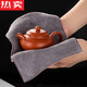 CLCEY German imported quality Kung Fu tea towel tea cloth thickened water-absorbing color painting Zen high-end tea set towel tablecloth tea gray plain tea towel 3519