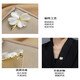 Pretty three-year-old four-leaf clover brooch, high-end women's high-end exquisite fashion anti-exposure corsage pin buckle pin fixed buckle clothing accessories cat's eye lucky four-leaf clover one pack