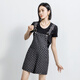 
Yifei (YIFINI) [Cool] Short loose T-shirt with silk U-neck for women's summer new thin style 2105Z983 Purple 0L