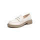 Rote Libellefly-Slipper neuer dicker Sohle Erhöhung kleiner Lederschuhe Britische Runde-Zehnte-Einzelschuhe WTB13582 Bei White 39