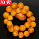 SNQP selects high-quality artificial beeswax bracelets, gold twisted old wax bracelets for men and women, Baltic Sea new Buddha beads amber belt certificate, gold twisted old wax 1.2*16 pieces for women