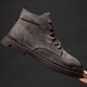 Giausa Brand Martin Boots Men's Men's Men's Spring and Summer New Boots Men's High Top Chaussures pour hommes Chaussures cuirs polyvalents Bottises British British Work Couleur de café masculin - Chaussures masculines Luxury 42