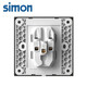 Simon (Simon) Switch Socket Socket Socket Air acondicionando Network de aire acondicionado de doble control Único Control USBC60 Fluorescente Gris Finco (10A) Condemo 10 unidades