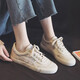 Huili Warrior Canvas Schuhe für Frauen lässig vielseitig viel oberes Flachbodenpaar Sportschuhe kghc087ta Beige 40