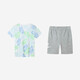 
NIKE Nike Children's Shorts + Short Sleeve 2-Piece Set 2025 Summer New Full Printed Men's and Girls' Sports Fashion Set