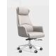 Ergonomic office chair, comfortable sedentary conference chair, office computer chair, staff chair, high-end leather chair, dark gray [I-shaped mid-back thickened xi leather]