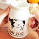 Bethes creative ceramic water cup milk cup breakfast cup simple mug cereal cup household cow pattern cup