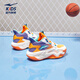 Hongxing Erke (ERKE) children's shoes children's basketball shoes spring men's and large children's strap cushioning sneakers microcrystalline white/beeswax orange 36