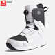 LECAGE Professional Snowboarding Shoes Wire Buckle Quick Wear Button Men's and Women's All-Purpose Adjustable Snowboarding Shoes Equipment Black and White 41