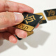 Haysdik gnjz-7433 Acrylic hot and cold water logo sticker faucet switch logo black and gold (5 pairs)