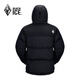 Black Ice (BLACKICE) 8536 new goose 700 pony outdoor windproof waterproof and warm thick live hat color-blocking down jacket Black Black L