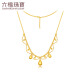 Luk Fu Jewelry Light and Shadow Gold Gold Gold Gold Gold Lace Water Drop Collar Collar Cabecillo Regalo GJGTBN0029 9.28 gramos (incluido el costo de mano de obra 1,392 yuan)