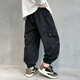 
MCDV boys' pants Spring and Autumn 2024 new spring clothes big children's sports pants children's black work pants handsome spring trend 15052 brown color [Spring and Autumn style - fried street work pants] 130cm (130cm)
