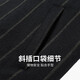 与狼共舞【羽绒内胆】羊毛呢翻领夹克男2024秋冬新款条纹保暖外套男士1054 黑色001 2XL (185)