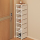 Lohas time single row simple shoe rack door multi-layer household shoe storage narrow shoe rack storage rack dormitory shoe rack white 8 layers