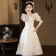 Vestido de noche de color champán de Libaixin para mujeres 2025 Nuevo nicho de lujo de lujo de alta gama de alta gama Falda de graduación de graduación de champán M sugiere 90-100 Jin [Jin es igual a 0,5 kg]