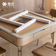 Queyou's high-end solid wood mahjong machine modern light luxury Zhijia joint-branded rotor type oblique plate mahjong table H690T peak back [log wood color] set - expected to ship at the end of June