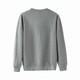 Camel round neck long-sleeved pullover sweatshirt for men, autumn fashion loose thin casual sports top for women J13CAY6063, medium gray, men's 2XL (180)