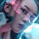 Mosaic sunglasses, led sci-fi luminous glasses, birthday internet celebrity, future technology glasses, disco glasses, luminous glasses, night vision, sci-fi high configuration + colorful mode + 1 pair of batteries
