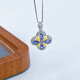 Yinli a new spring S925 silver-plated two-color inlaid tanzanite pendant for women without chain