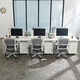 Lin's Home Simple Office Computer Desk Desktop Double Office Workbench Lin's Wood Industry LH880 [Warm White] Two-person Staff Table