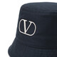 Valentino Damen Fabric Hat Fisherman's Hat Eimer Hut 2Y2HGA32 HCY 671 NAVY V LOGO Stickerei 59 59