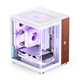 JONSBO TK-0 white hyperboloid sea view room ITX chassis (aluminum alloy shell/SFX power supply position/walnut wood veneer/division structure/vertical and horizontal placement/Type-c)
