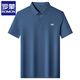 
ROMON (ROMON) middle-aged mulberry silk short-sleeved T-shirt, male middle-aged daddy summer casual loose breathable POLO shirt, male 9859 light blue M 165
