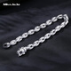 Miss JuJu boutique pt950 pure platinum bracelet for men, platinum wolf head bracelet, domineering and high-end jewelry for men, weighs 28.48g, is 16cm long, and is about 6.2mm thick.